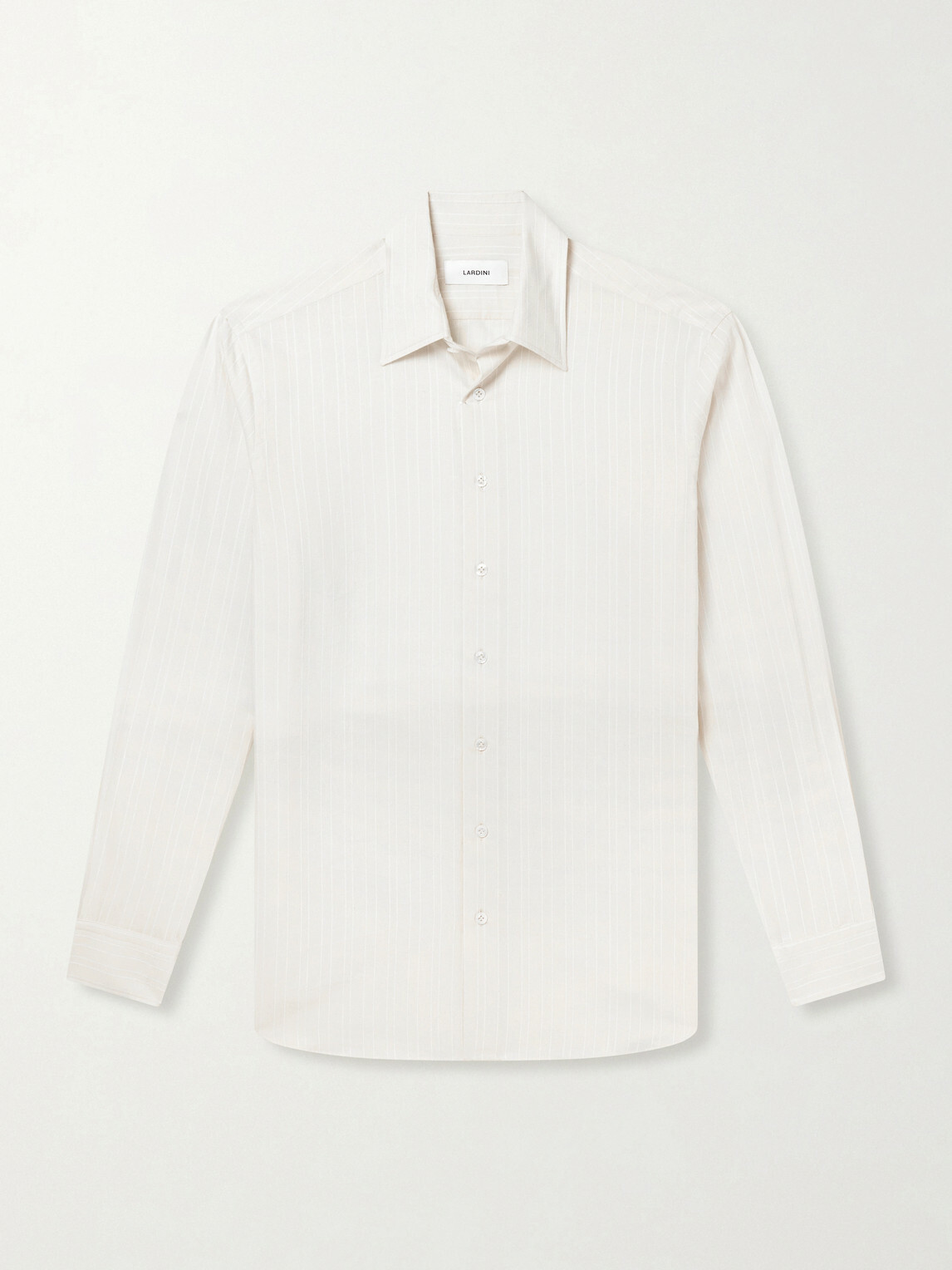 Lardini - Striped Cotton-Poplin Shirt - Neutrals