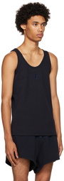 LUAR Navy Ribbed Tank Top