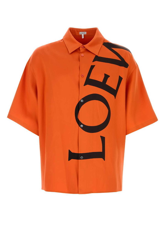 Photo: Loewe Orange Silk Shirt