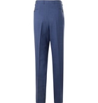 Canali - Slim-Fit Mélange Wool Suit Trousers - Blue