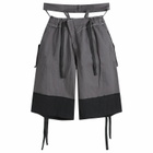 Ottolinger Women's Baggy Cargo Shorts in Black-Grey
