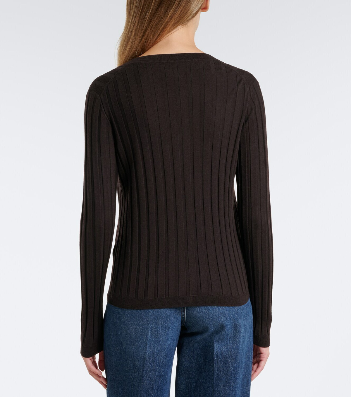 Jardin des Orangers Ribbed-knit virgin wool cardigan