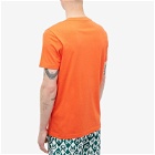 Moncler Men's Text Logo T-Shirt in Orange