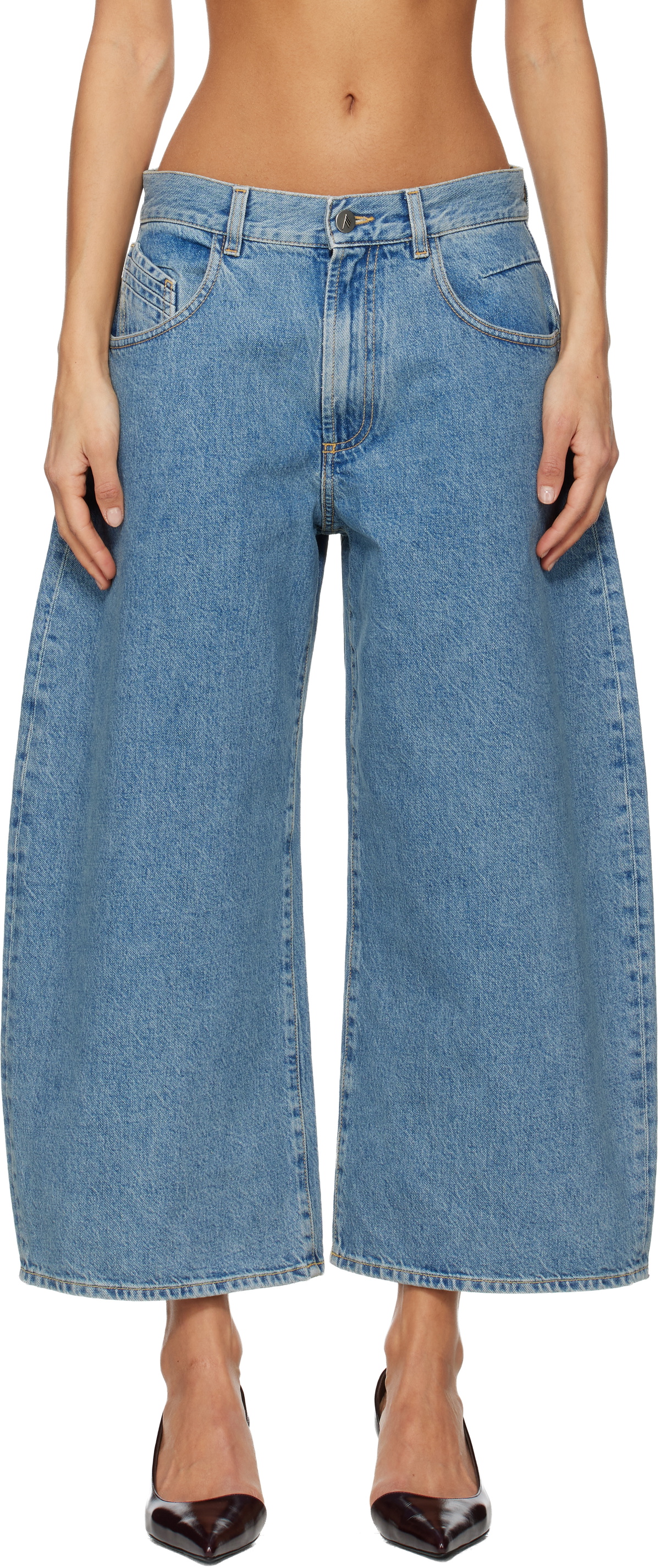 The Attico Blue Long Jeans