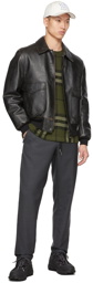 Burberry Black Leather Ketton Jacket