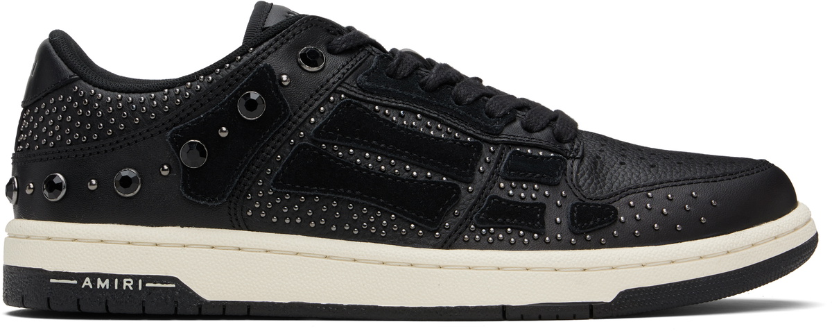 AMIRI Black Crystal Skel Low Top Sneakers Amiri