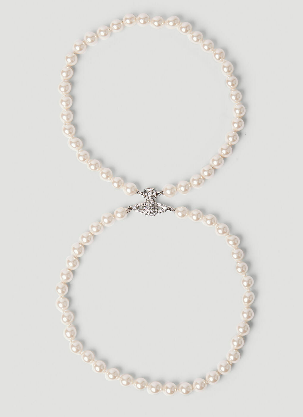 Vivienne Westwood broken pearl Chocker necklace gold orb long Accessory