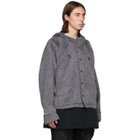 Blackmerle Grey Wool and Alpaca Hoodie