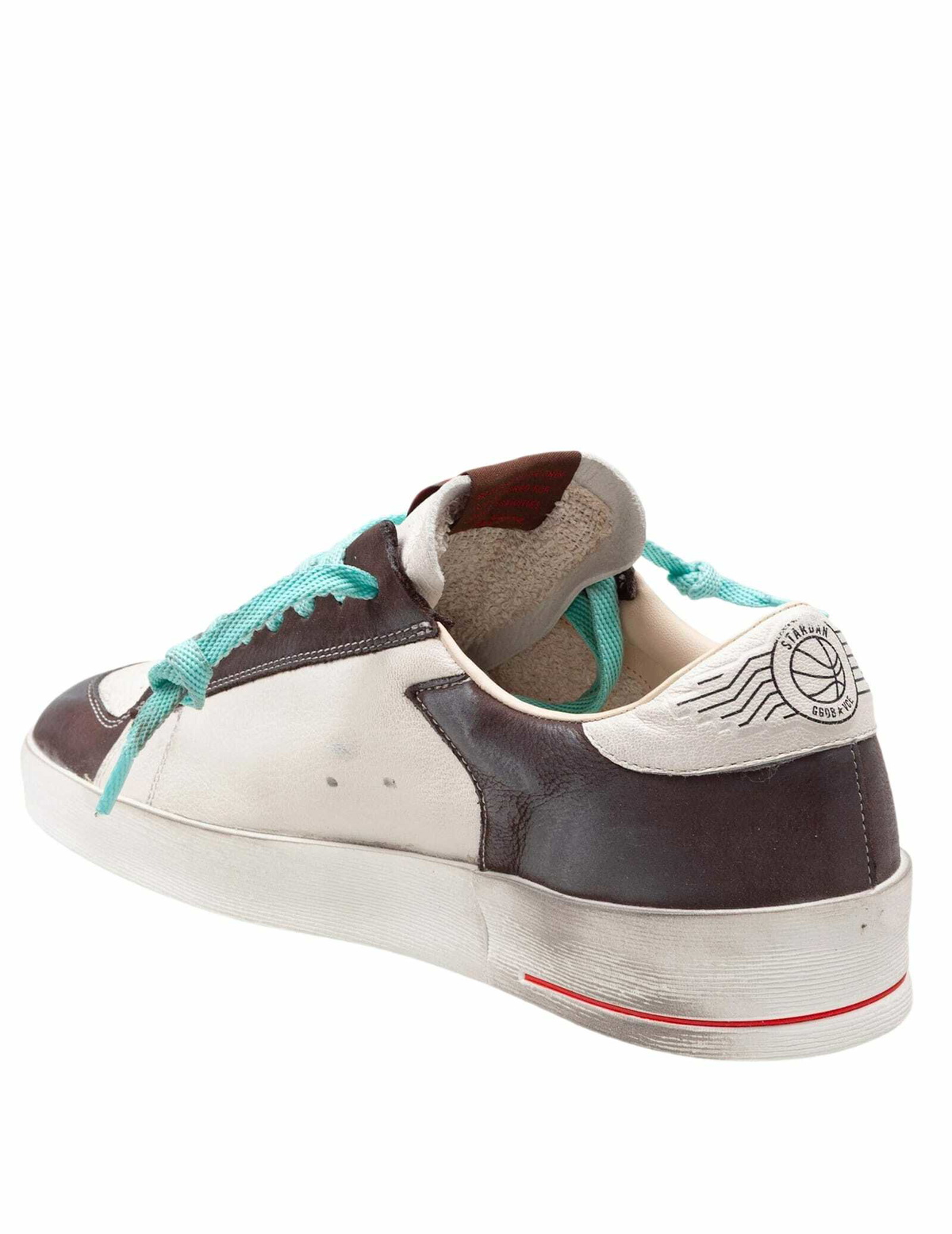 Golden Goose Sneakers Stardan In Leather Color White And Brown