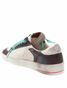 Golden Goose Sneakers Stardan In Leather Color White And Brown