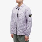 Stone Island Men's Crinkle Reps Zip Overshirt in Lavender