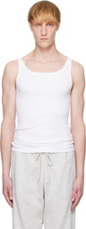 SKIMS Three-Pack White SKIMS Cotton Rib Tank Tops