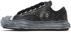 Maison MIHARA YASUHIRO Black 'Hank' OG Sole Shrink Leather Low-Top Sneakers