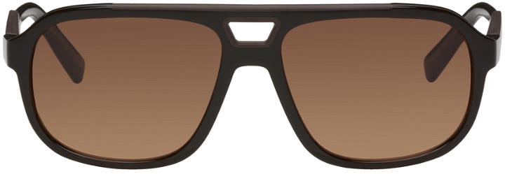 Photo: Dolce & Gabbana Brown Aviator Sunglasses
