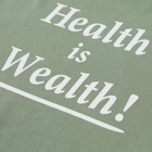 Sporty & Rich Men's Health Is Wealth Crew Sweat in Sea Green/White