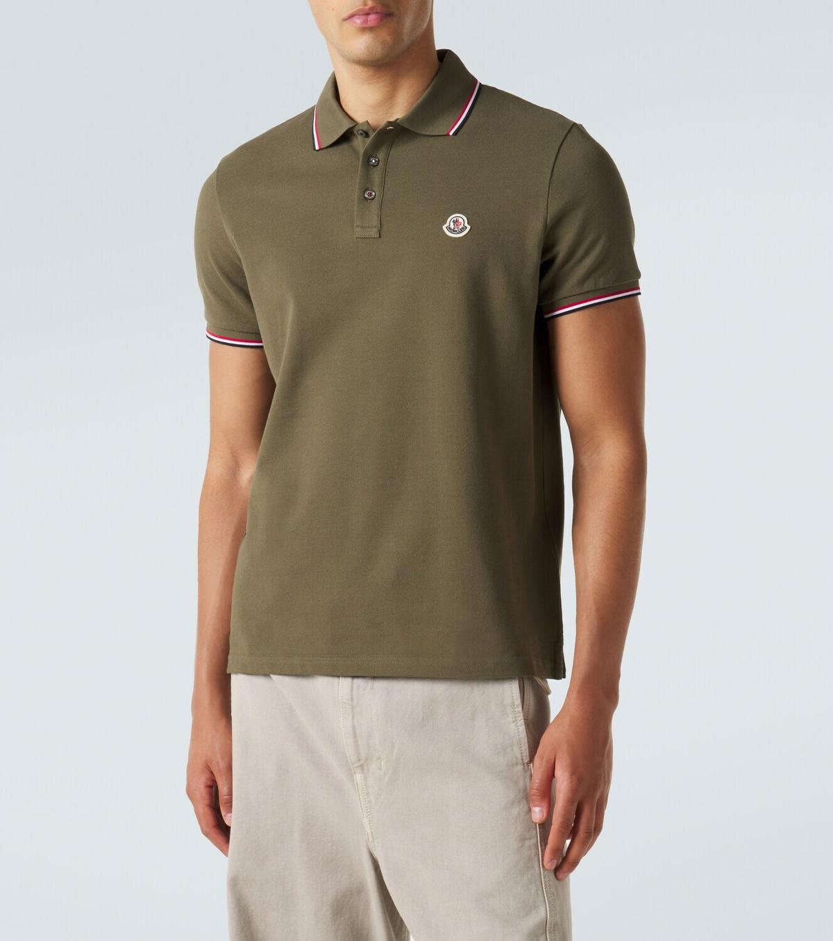 Moncler Logo cotton piqué polo shirt