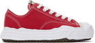 Maison MIHARA YASUHIRO Red Hank OG Sole Canvas Low-Top Sneakers