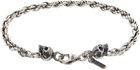 Emanuele Bicocchi SSENSE Exclusive Rope Chain Skulls Bracelet