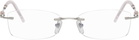 BONNIE CLYDE Silver Metal Lisp Glasses