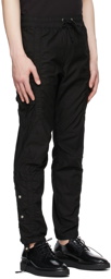 John Elliott Black Cotton Poplin Frame Cargo Pants