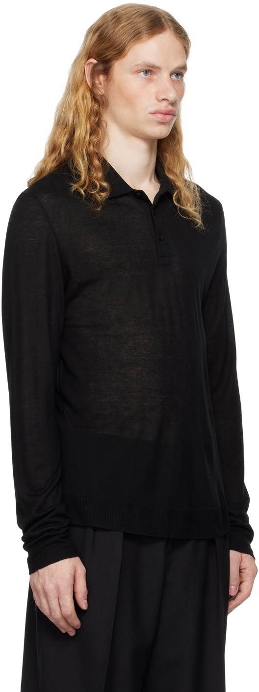 Filippa K Black Jersey Polo