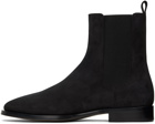 The Row Black Grunge Chelsea Boots