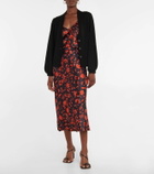 Lee Mathews Bella floral silk slip midi skirt