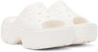 Crocs White Stomp Slides