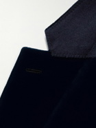 Theory - Slim-Fit Cotton-Blend Velvet Suit Jacket - Blue