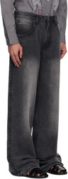 Glass Cypress Black Oversized Jeans