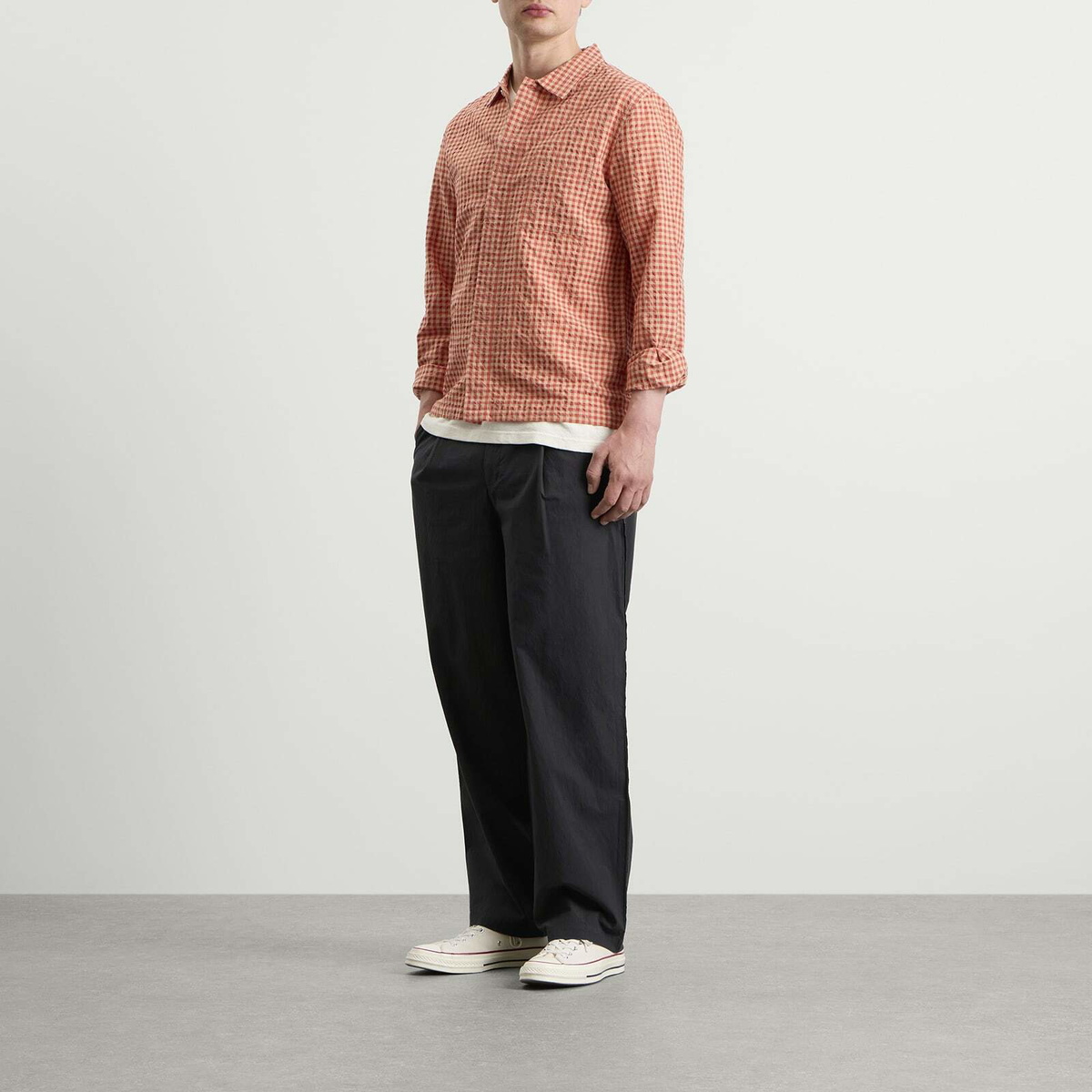 Folk Men's Wide Fit Trouser in Charcoal
