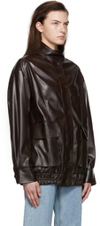 LOW CLASSIC Brown Faux-Leather Jacket