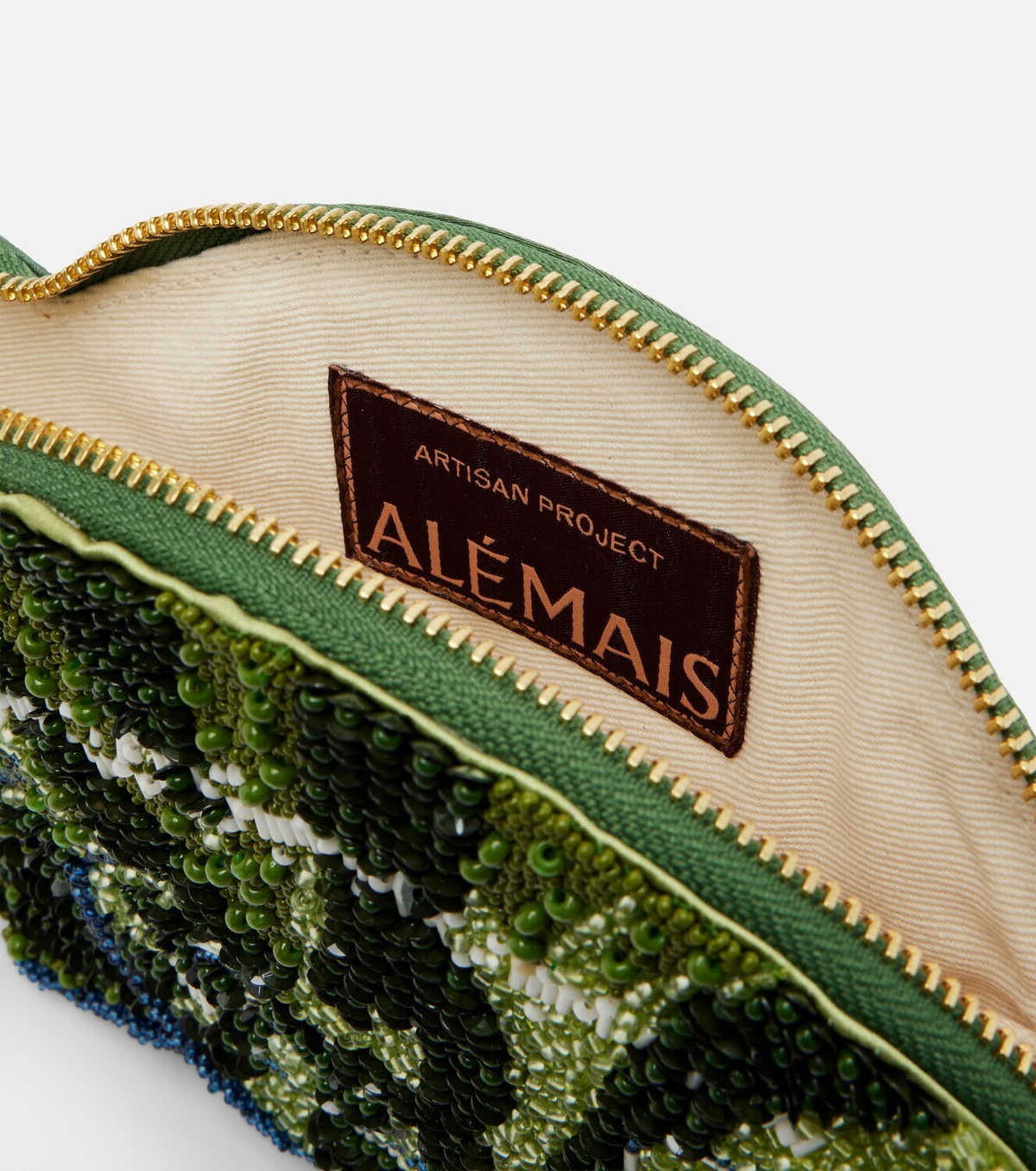 Alémais Chameleon Small beaded clutch