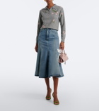 Erdem Floral intarsia wool polo sweater