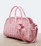 Jacquemus Turismo Small raffia-effect bowling bag