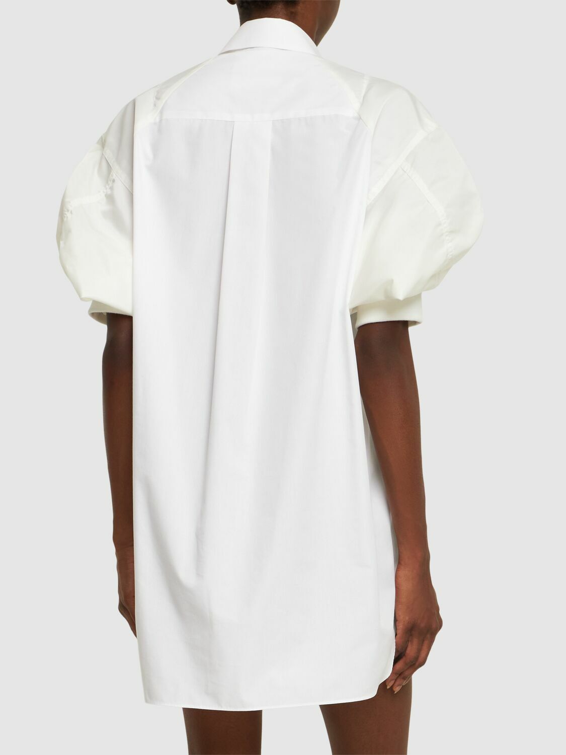 SACAI - Cotton Poplin & Nylon Twill Mini Dress Sacai