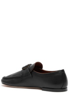 Valentino Vlogo Leather Loafers Black