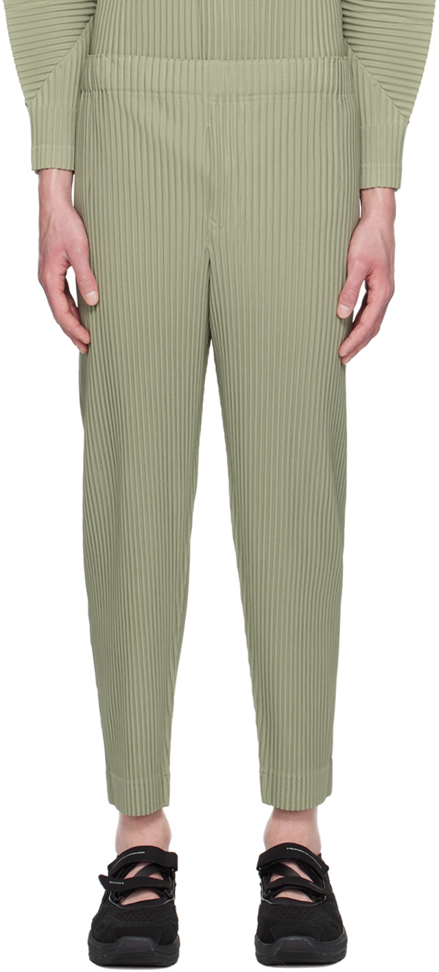 Homme Plissé Issey Miyake Green Monthly Color December Trousers Homme ...