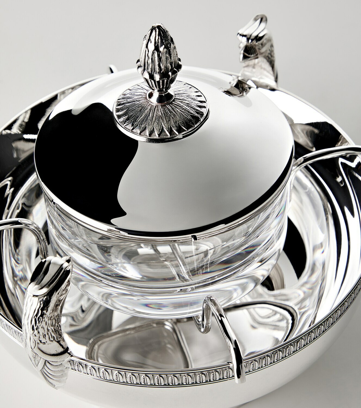 Christofle Malmaison silver-plated caviar serving set