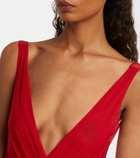 The Attico Soutache embroidered tulle cocktail dress