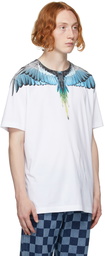 Marcelo Burlon County of Milan White & Blue Wings T-Shirt