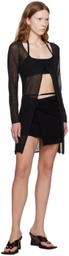Paris Georgia Black Jasmine Cardigan & Tank Top Set