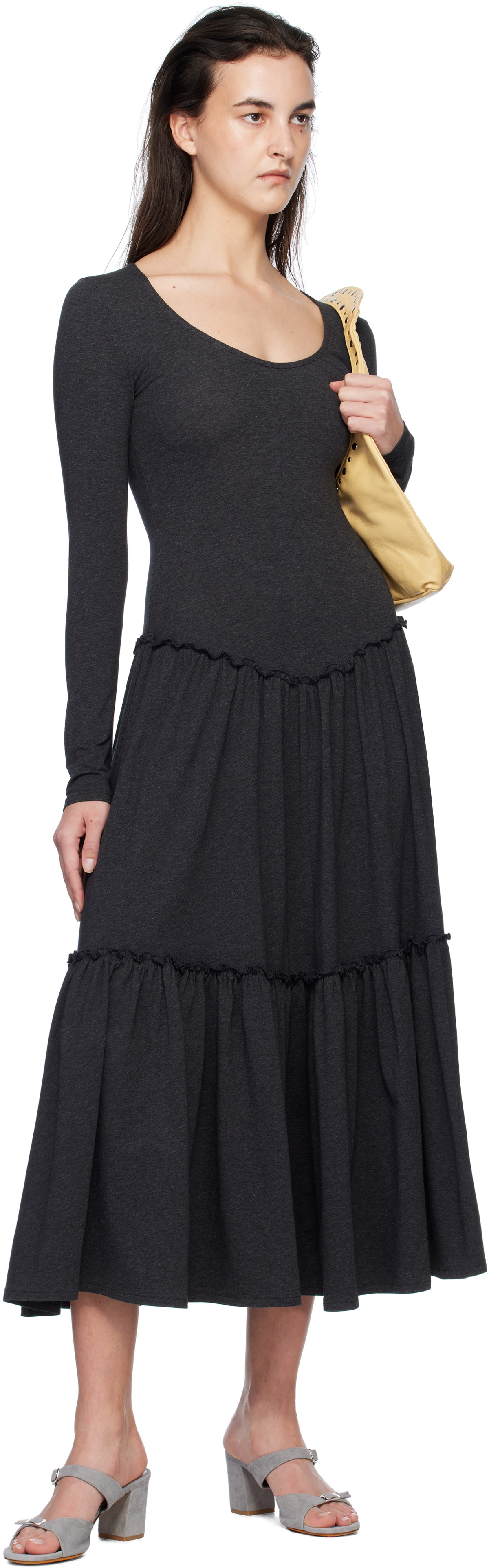 knee length dresses for ladies Bengal Multi Paloma Color Block Midi Dress – Vicancio main image 0