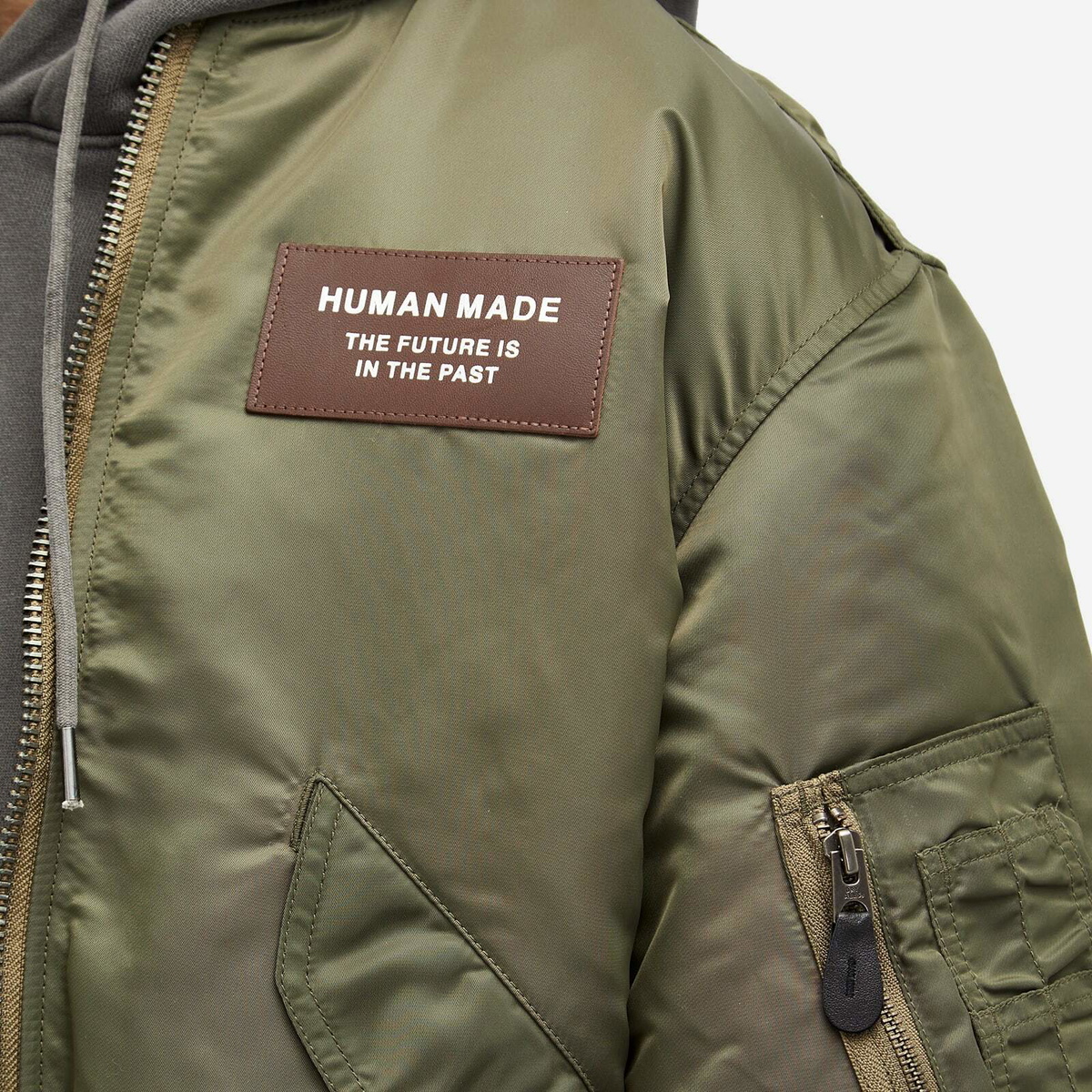 Human Made Men's Flight Jacket in Olive Human Made Human Made Men's Flight Jacket in Olive Human Made