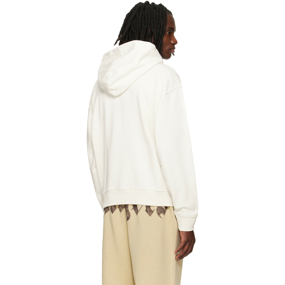 Palm Angels Off-White Neck Logo Hoodie