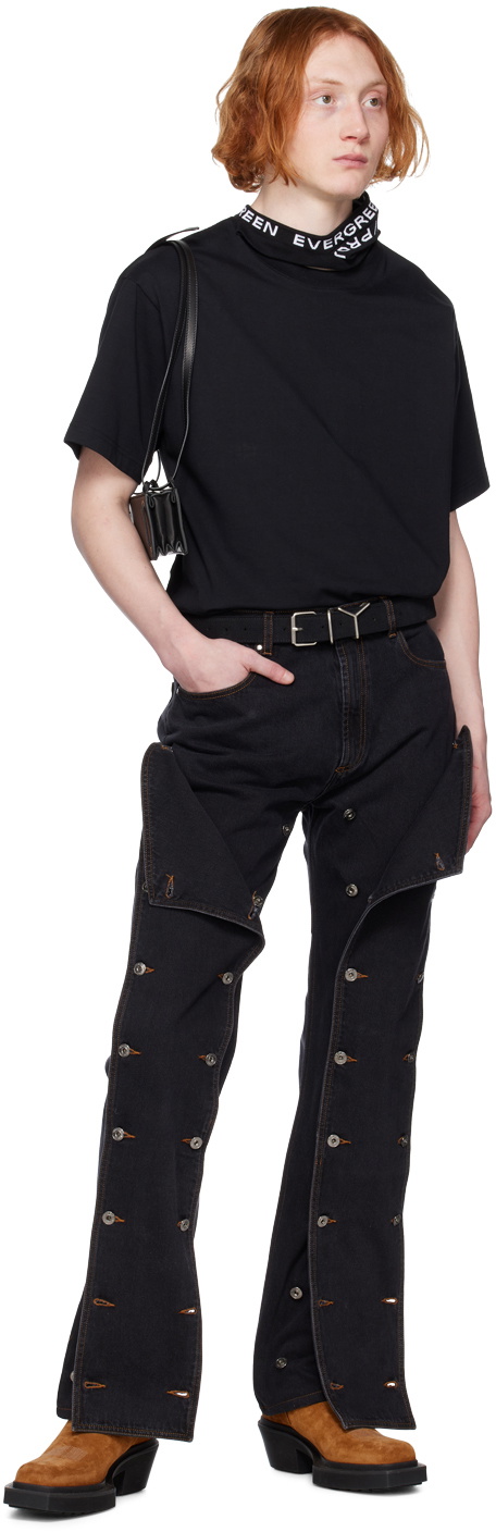 Y/Project Black Triple Collar T-Shirt Y/Project