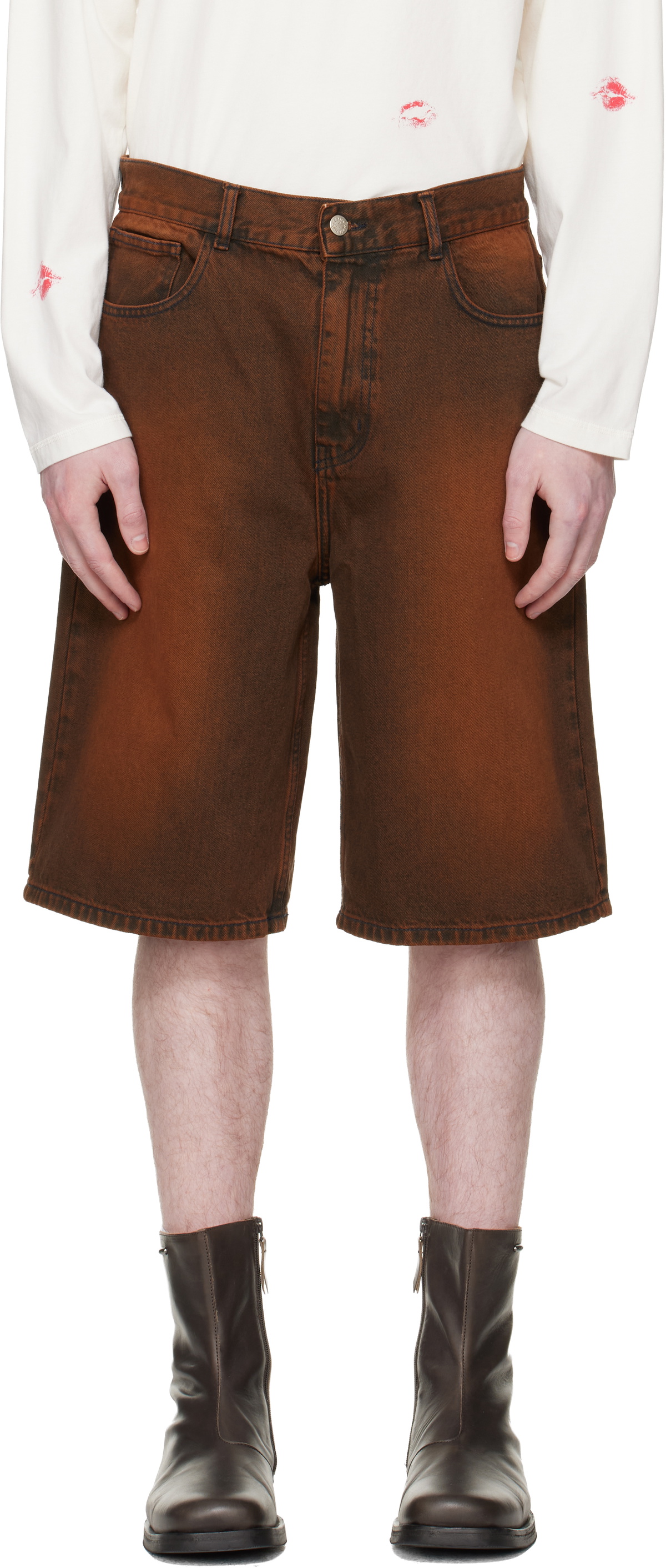 Carne Bollente Brown 'Summer Fantasies' Denim Shorts