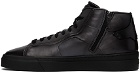 Santoni Black & Gray Filemon High-Top Sneakers