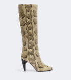 Isabel Marant Jany snake-effect leather knee-high boots