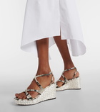 Jimmy Choo Ayla 85 leather espadrille wedges